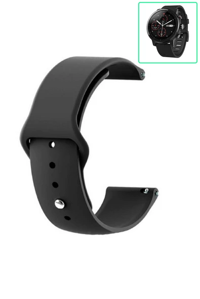 KRETON KRETON Amazfit Pace 2 Stratos Uyumlu BORDO Kordon Yumuşak Dokulu Silikon Kayış - Resim 9