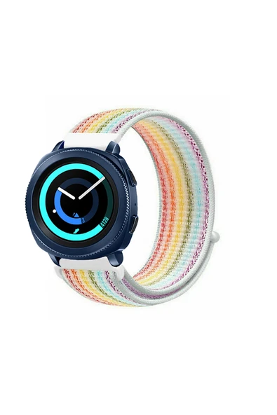 KRETON KRETON Samsung Gear Sport Uyumlu Spor Kumaş Desenli Cırt Cırtlı Kordon Kayış - Resim 3