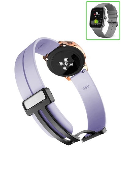 KRETON KRETON Amazfit GTS-GTS2-GTS2E-GTS3-GTS4-GTS4 Mini Uyumlu Kordon Magnetic Klipsli Premium Kayış - Resim 3