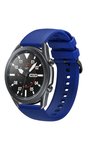 KRETON KRETON Samsung Galaxy Watch 3 45mm Uyumlu Kordon Yumuşak Dokulu Soft Renk Tokalı Silikon Kayış - Resim 8