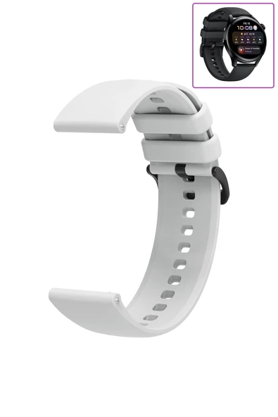 KRETON KRETON Huawei Watch 3 - 3 Pro Uyumlu Kordon Yumuşak Dokulu Soft Renk Tokalı Silikon Kayış - Resim 6