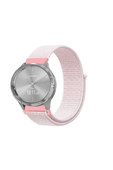 KRETON KRETON Garmin VivoMove Luxe , Style , HR Uyumlu Spor Kumaş Desenli Cırt Cırtlı Kordon Kayış - Resim 4