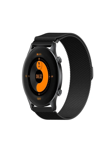 KRETON KRETON Haylou RS3 LS04 Uyumlu Kordon Hasır Metal Örgü Tarz Mıknatıslı Milano Kayış