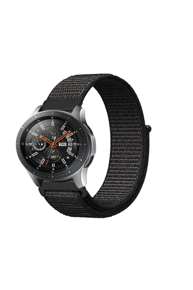 KRETON KRETON Samsung Galaxy Watch 46mm Uyumlu Spor Kumaş Desenli Cırt Cırtlı Kordon Kayış - Resim 3