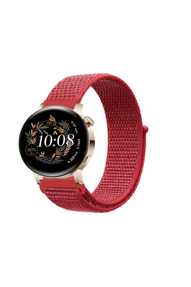 KRETON KRETON Huawei Watch Gt3 42mm Uyumlu Spor Kumaş Desenli Cırt Cırtlı Kordon Kayış - Resim 10