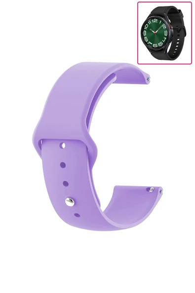 KRETON KRETON Samsung Galaxy Watch 6 Classic 43mm / 47mm Uyumlu Kordon Yumuşak Dokulu Silikon Kayış - Resim 10