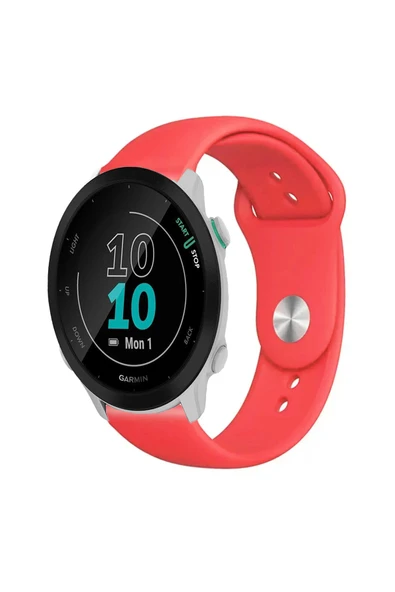 KRETON KRETON Garmin Forerunner 55 Ile Uyumlu Yumuşak Dokulu Silikon Kordon Kayış (20MM) - Resim 12