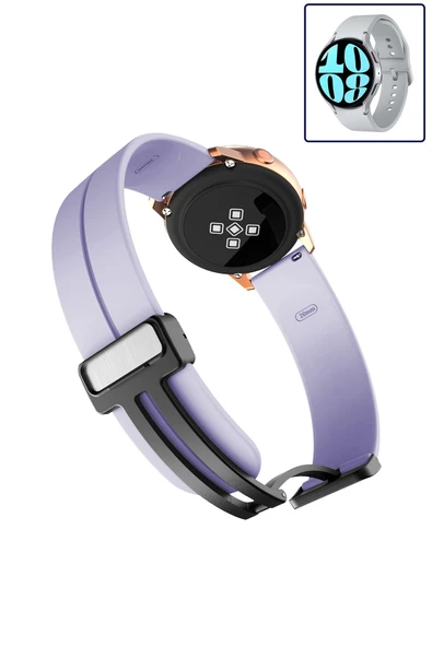 KRETON KRETON Samsung Galaxy Watch 6 40mm / 44mm Uyumlu Kordon Magnetic Klipsli Premium Kayış - Resim 6