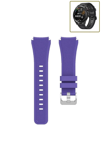 KRETON KRETON Huawei Watch Gt Runner Akıllı Saat Uyumlu Tırtık Desenli Silikon Kordon Kayış - Resim 2