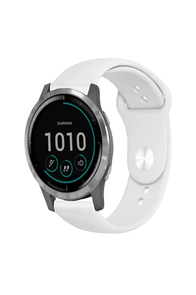 KRETON KRETON Garmin Vivoactive 4 Ile Uyumlu Yumuşak Dokulu Silikon Kordon Kayış - Resim 8