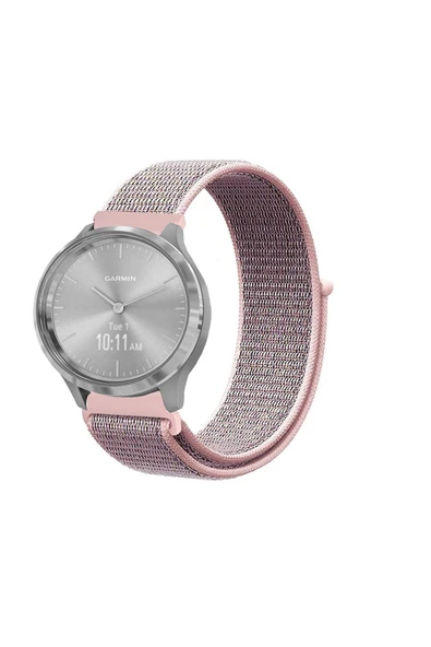 KRETON KRETON Garmin VivoMove Luxe , Style , HR Uyumlu Spor Kumaş Desenli Cırt Cırtlı Kordon Kayış - Resim 7