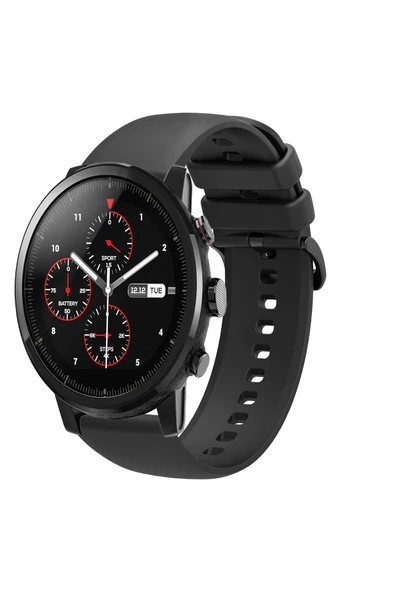 KRETON KRETON Amazfit Pace 2 Stratos Uyumlu Kordon Yumuşak Dokulu Soft Renk Tokalı Silikon Kayış - Resim 7