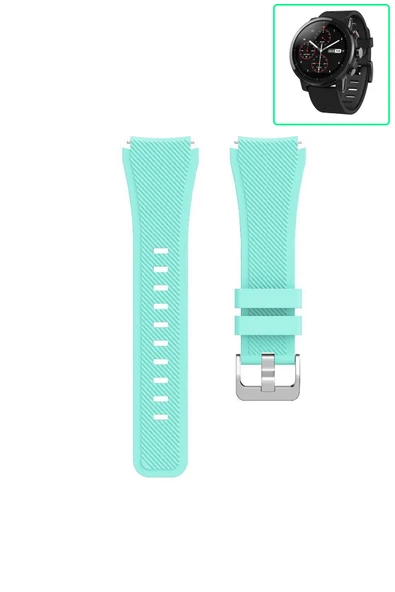 KRETON KRETON Amazfit Pace 2 Stratos Akıllı Saat Uyumlu Tırtık Desenli Silikon Kordon Kayış - Resim 3