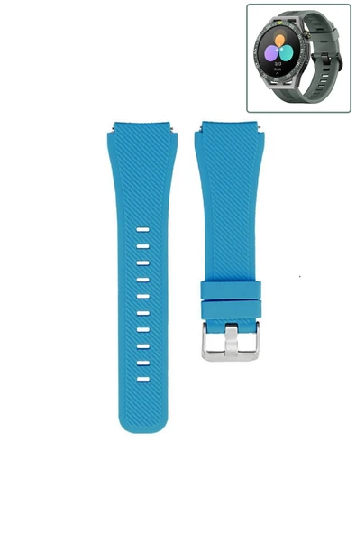 KRETON KRETON Huawei Watch Gt3 SE Akıllı Saat Uyumlu Tırtık Desenli Silikon Kordon Kayış - Resim 6