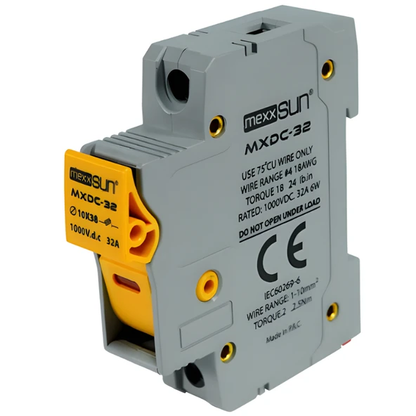 Mexxsun 32 Ah 1000 V DC Sigorta + Sigorta Yuvası - Resim 6