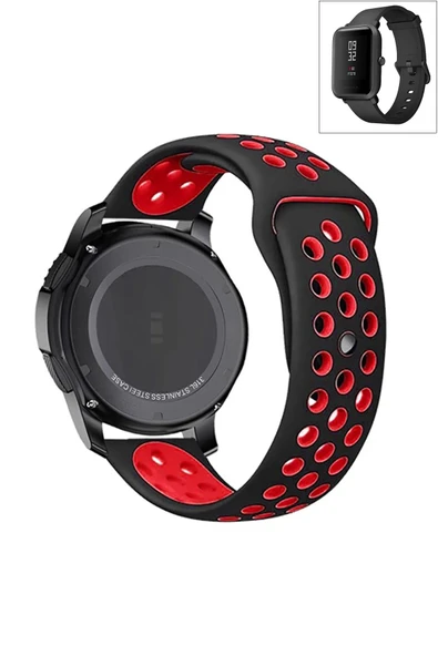 KRETON KRETON Amazfit BİP-BİPU-BİPS-BİP LİTE-BİPUPRO-BİP3 Uyumlu Kordon Yumuşak Dokulu Delikli Silikon Kayış - Resim 7