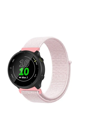 KRETON KRETON Garmin Forerunner 158 Uyumlu Spor Kumaş Desenli Cırt Cırtlı Kordon Kayış - Resim 7