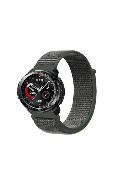 KRETON KRETON Honor Watch GS Pro Uyumlu Spor Kumaş Desenli Cırt Cırtlı Kordon Kayış - Resim 4