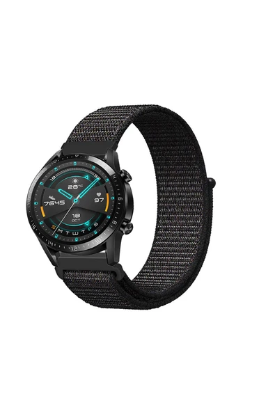 KRETON KRETON Huawei Watch Gt2 46mm Uyumlu Spor Kumaş Desenli Cırt Cırtlı Kordon Kayış - Resim 5