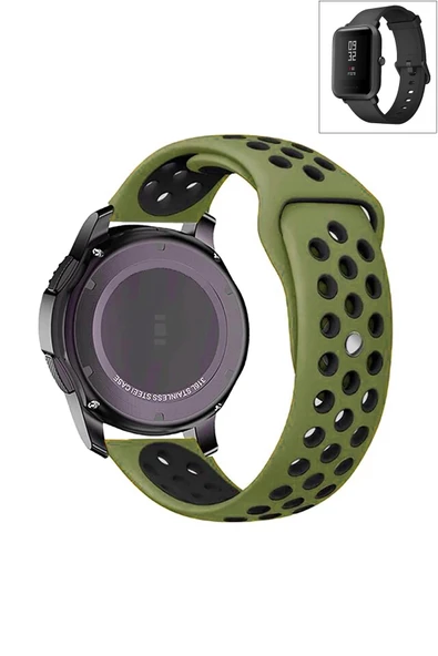 KRETON KRETON Amazfit BİP-BİPU-BİPS-BİP LİTE-BİPUPRO-BİP3 Uyumlu Kordon Yumuşak Dokulu Delikli Silikon Kayış - Resim 10