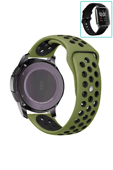 KRETON KRETON Haylou LS02 Uyumlu Kordon Yumuşak Dokulu Delikli Silikon Kayış - Resim 4