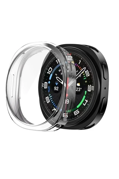 KRETON KRETON Samsung Galaxy Watch 8 40mm ile Uyumlu Kasa Ve Ekran Koruyucu 360 Tam Koruma Silikon Kılıf - Resim 6