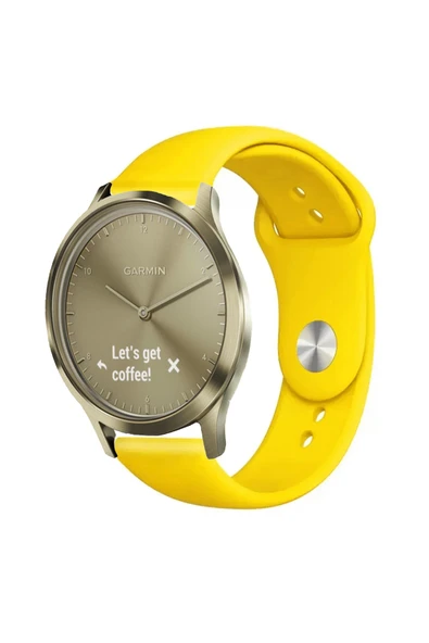 KRETON KRETON Garmin Vivomove Luxe , Style , Hr Ile Uyumlu Yumuşak Dokulu Silikon Kordon Kayış (20MM) - Resim 2