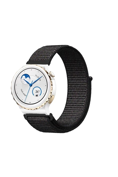 KRETON KRETON Huawei Watch Gt3 Pro 43mm Uyumlu Spor Kumaş Desenli Cırt Cırtlı Kordon Kayış - Resim 3