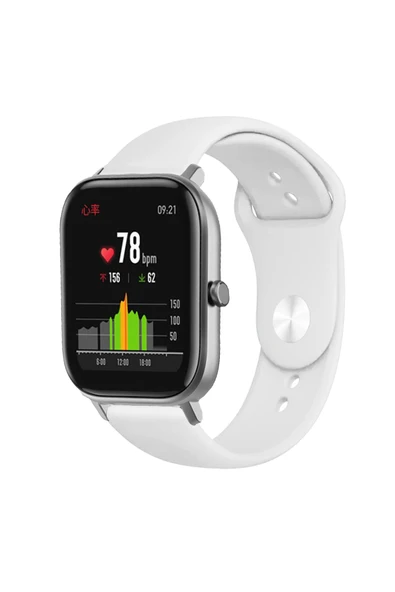 KRETON KRETON Amazfit GTS-GTS2-GTS2E-GTS3-GTS4-GTS4 Mini Uyumlu AÇIK YEŞİL Kordon Yumuşak Dokulu Silikon Kayış - Resim 10