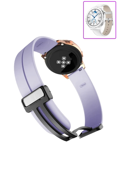 KRETON KRETON Huawei Watch Gt3 Pro 43mm Uyumlu Kordon Magnetic Klipsli Premium Kayış - Resim 4