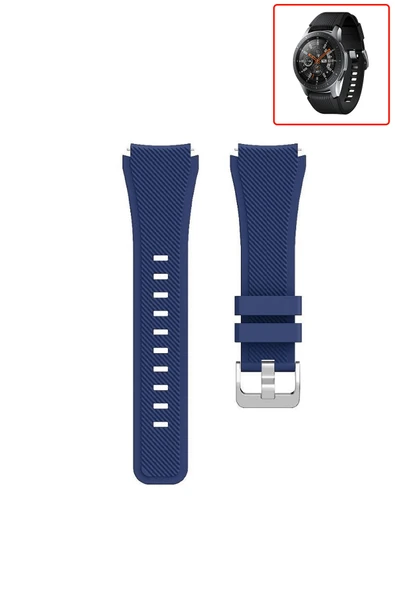 KRETON KRETON Samsung Galaxy Watch 46mm Akıllı Saat Uyumlu Tırtık Desenli Silikon Kordon Kayış - Resim 6