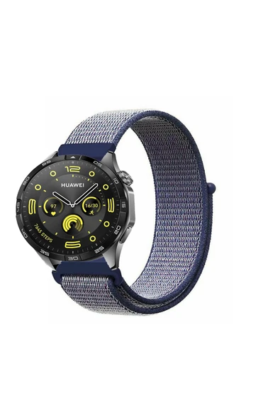 KRETON KRETON Huawei Watch Gt4 46mm Uyumlu Spor Kumaş Desenli Cırt Cırtlı Kordon Kayış - Resim 3