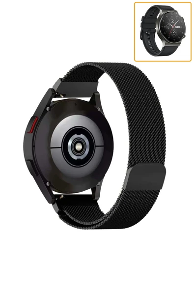 KRETON KRETON Huawei Watch Gt2 Pro Uyumlu Kordon Hasır Metal Örgü Tarz Mıknatıslı Milano Kayış - Resim 4