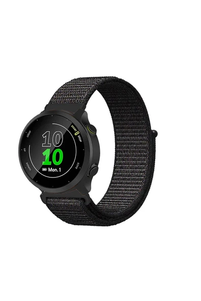 KRETON KRETON Garmin Forerunner 158 Uyumlu Spor Kumaş Desenli Cırt Cırtlı Kordon Kayış - Resim 3