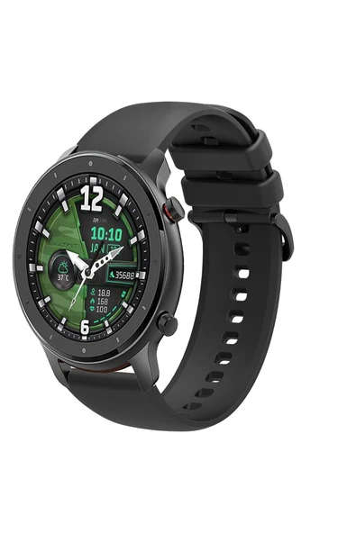 KRETON KRETON Amazfit GTR 47mm Uyumlu Kordon Yumuşak Dokulu Soft Renk Tokalı Silikon Kayış - Resim 2