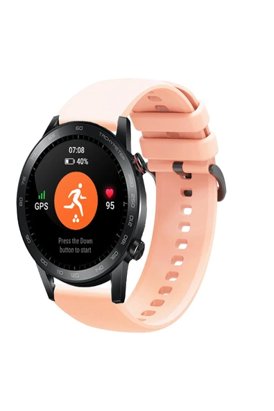 KRETON KRETON Honor Magic Watch 2 46mm Uyumlu Kordon Yumuşak Dokulu Soft Renk Tokalı Silikon Kayış - Resim 9