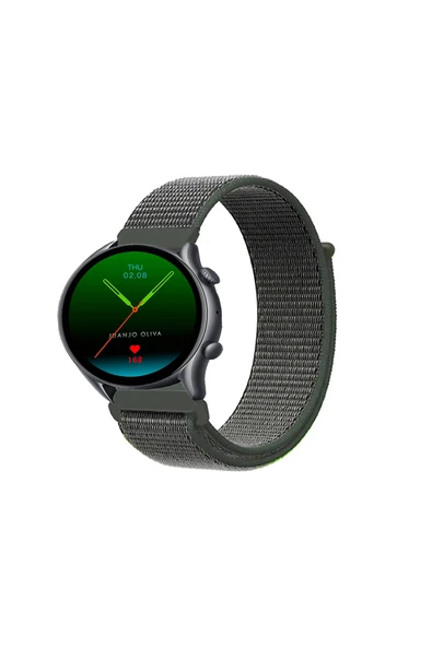 KRETON KRETON Amazfit GTR3-GTR3 PRO Uyumlu Spor Kumaş Desenli Cırt Cırtlı Kordon Kayış - Resim 8