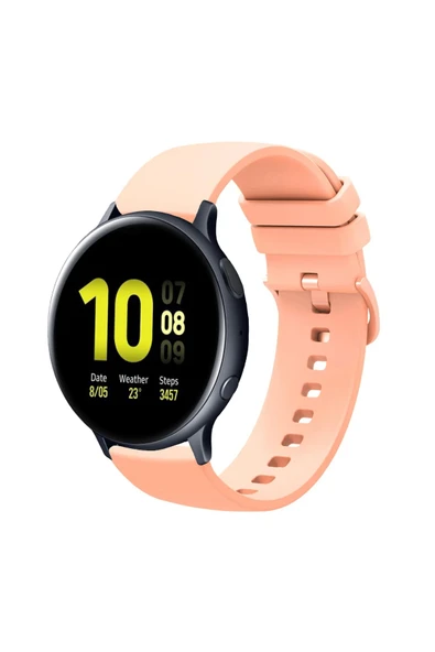 KRETON KRETON Samsung Galaxy Watch Active 2 40mm/44mm  Uyumlu Kordon Yumuşak Dokulu Soft Renk Tokalı Silikon Kayış - Resim 4