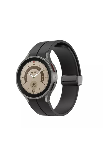 KRETON KRETON Samsung Galaxy Watch 5 40mm/44mm Uyumlu Magnetic Klipsli Premium Kordon Kayış - Resim 2