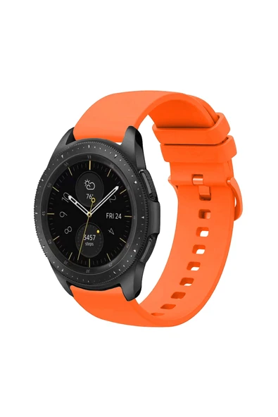 KRETON KRETON Samsung Galaxy Watch 42mm ile  Uyumlu Kordon Yumuşak Dokulu Soft Renk Tokalı Silikon Kayış - Resim 2