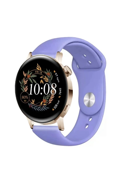KRETON KRETON Huawei Watch Gt3 42mm Uyumlu Kordon Yumuşak Dokulu Silikon Kayış - Resim 7