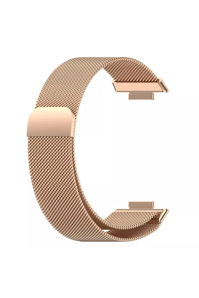 KRETON KRETON Huawei Watch Fit 2 Uyumlu Hasır Metal Örgü Işlemeli Mıknatıslı Kordon Kayış - Resim 11
