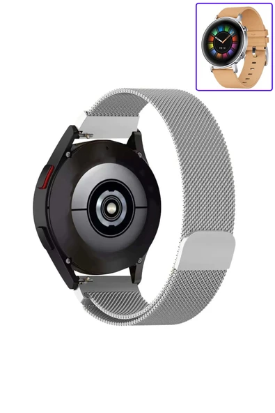 KRETON KRETON Huawei Watch Gt2 42mm Uyumlu Kordon Hasır Metal Örgü Mıknatıslı Milano Kayış - Resim 4