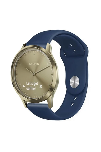 KRETON KRETON Garmin Vivomove Luxe , Style , Hr Ile Uyumlu Yumuşak Dokulu Silikon Kordon Kayış (20MM) - Resim 5