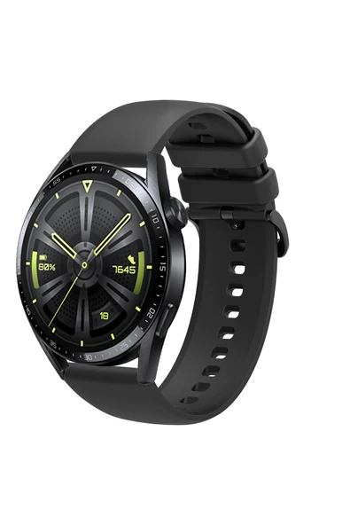 KRETON KRETON Huawei Watch Gt3 46mm Uyumlu Kordon Yumuşak Dokulu Soft Renk Tokalı Silikon Kayış - Resim 5