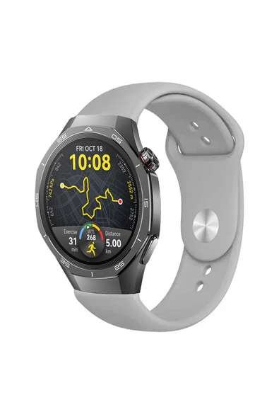 KRETON KRETON Huawei Watch Gt5 Pro Titanyum Ile Uyumlu Yumuşak Dokulu Silikon Kordon Kayış - Resim 7