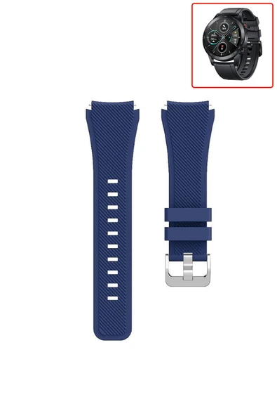 KRETON KRETON Honor Magic Watch 2 46mm Akıllı Saat Uyumlu Tırtık Desenli Silikon Kordon Kayış ürün görseli