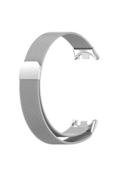 KRETON KRETON Mi Band 8 , Mi Band 9 Ve Mi Band 10 Ile Uyumlu Kordon Hasır Örgü Metal Mıknatıslı Kayış - Resim 6