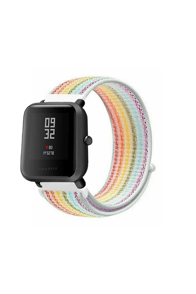 KRETON KRETON Amazfit BİP-BİPU-BİPS-BİP LİTE-BİPUPRO-BİP3 Uyumlu Spor Kumaş Desenli Cırt Cırtlı Kordon Kayış - Resim 2