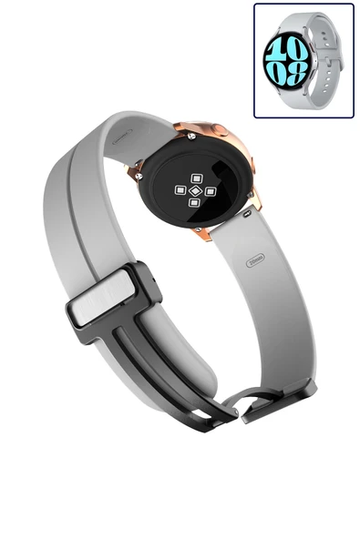 KRETON KRETON Samsung Galaxy Watch 6 40mm / 44mm Uyumlu Kordon Magnetic Klipsli Premium Kayış - Resim 10